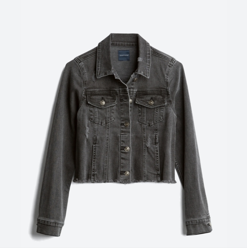 JUST USA Brannon Cropped Denim Jacket